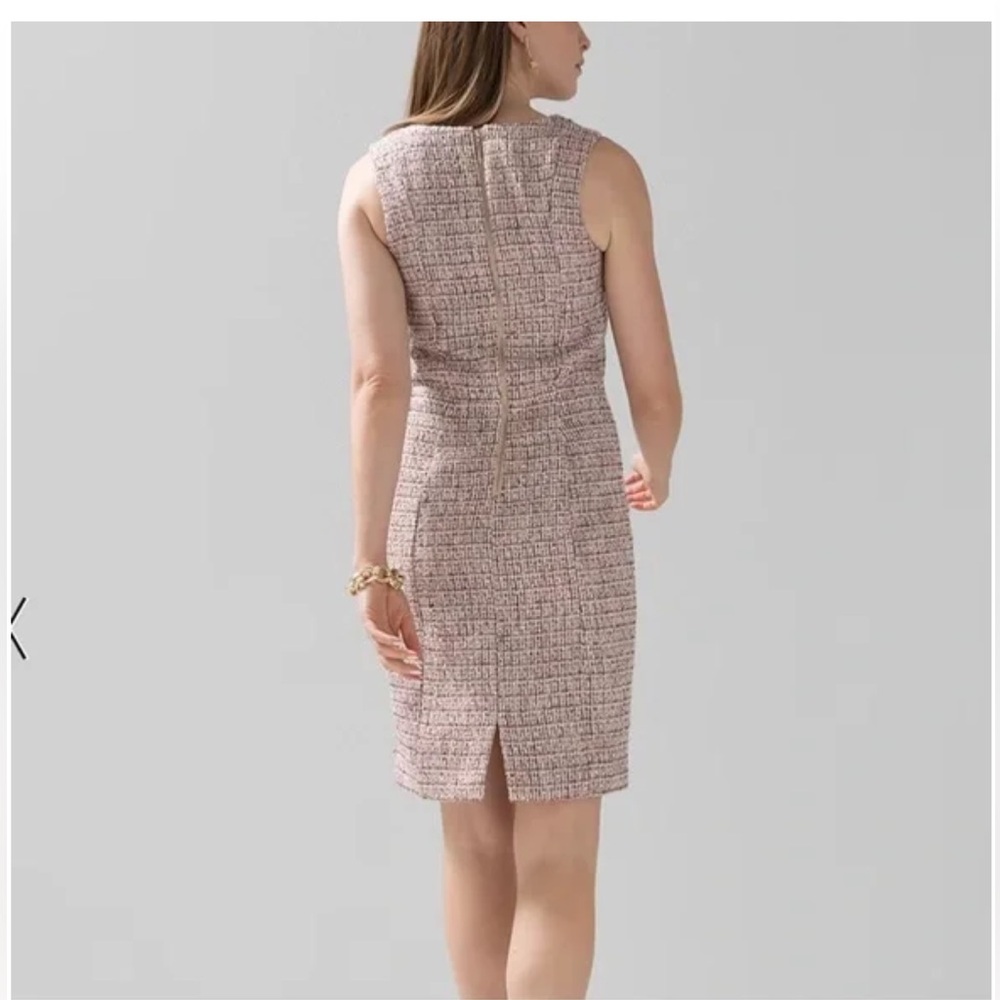 White House Black Market Tweed Sheath Dress size 10 - Picture 2 of 6